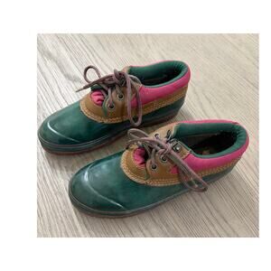 Chill Mark Duck Shoes Green Brown Lace Up Women’s Size 7